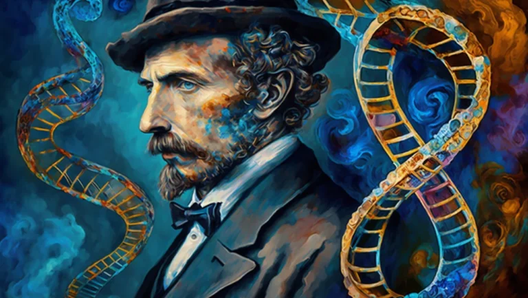 IA-genereret illustration af genetik